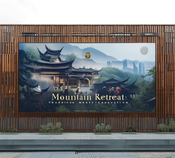 山庄广告牌传承与创新的融合广告牌 山庄广告牌传承与创新的融合广告牌